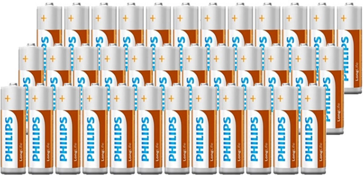 Philips longlife batterijen - 36-pack - AAA - Potlood