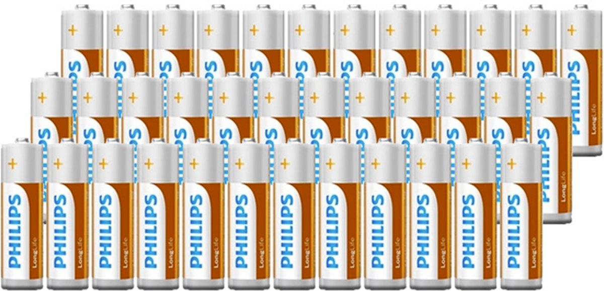 Philips Longlife batterijen - AAA - 36-pack