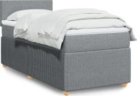 Maison Exclusive - Lit boxspring avec matelas, gris clair, 100 x 200 cm, textile