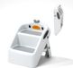 Merkloos Goodivery ® Opvouwbare Tweelaagse Kinderkruk voor Badkamer, Toilet en Wastafel met Leuke Stickers voor Onafhankelijkheid - Wit