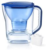 Watus Carafe filtrante bleue, contient 1 cartouche Watus