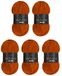 Wollbiene Softy Chenillewol om te haken, 5 x 100 gram, breiwol, 500 gram chenillewol, super volumineus haakgaren (karamel 08)