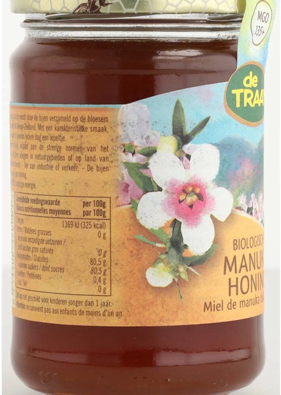 De Traay Biologische Manuka-Kanukahoning de Traay 350g (vloeibaar)