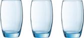 ARCOROC Verres à eau - 24 pièces - 350 ml - Bleu transparent