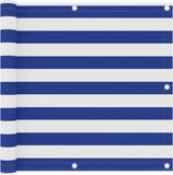 vidaXL Balkonscherm 90x300 cm Oxford stof wit en blauw