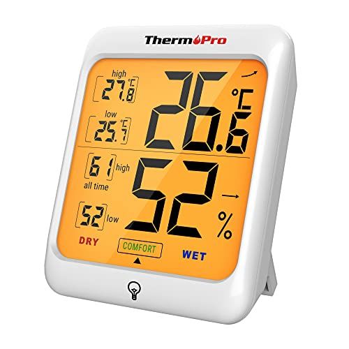 Thermo Pro TP53 Digitale thermo-hygrometer, bewaking kamertemperatuur en luchtvochtigheid, met achtergrondverlichting
