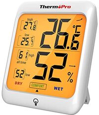 Thermo Pro TP53 Digitale thermo-hygrometer, bewaking kamertemperatuur en luchtvochtigheid, met achtergrondverlichting