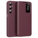Samsung Étui à rabat Smart Clear View avec fente pour carte - Vin Rouge