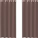 vidaXL Gordijnen voile met doorvoertules 2 stuks 140x225 cm bruin