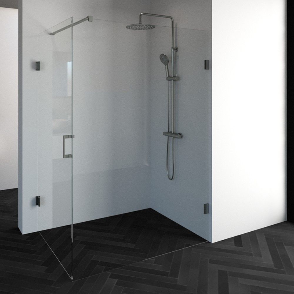 Tapo Creative rechthoekige douchecabine 2 delig 140x100 RVS