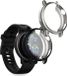 kwmobile 2x smartwatch hoes geschikt voor Garmin vivoactive 6 (42mm) / Active 6 hoesje - Siliconen sporthorloge cover - Activity tracker case in zwart / zilver