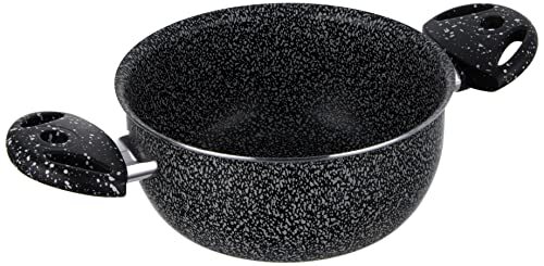 Home Stone pan met 2 handgrepen, steen/kunststof, antraciet, 18 cm