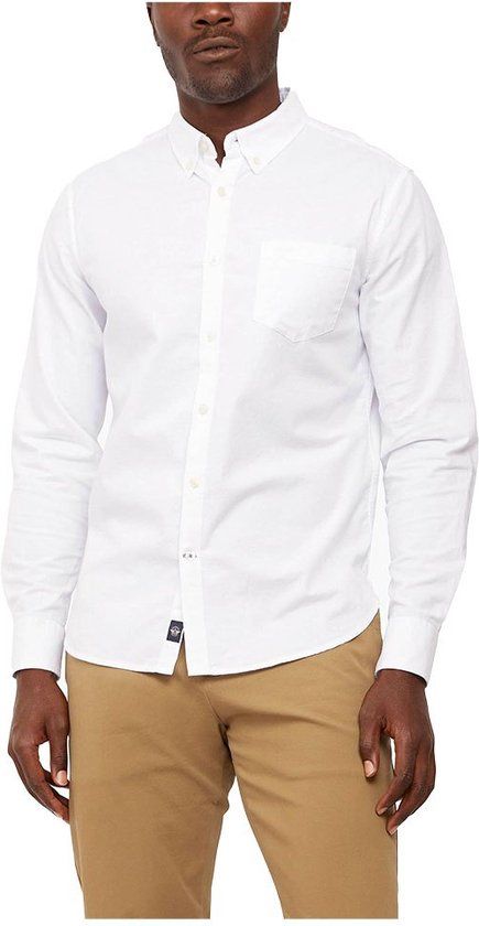 Dockers Men's Button Down Shirt - Paper White - L