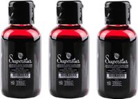 Superstar Set van 3x Flesjes Dun Professioneel Vloeibaar Horror Nepbloed Schmink 50 ml - Halloween