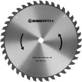 EBERTH Cirkelzaagblad van staal met tanden van carbide voor het snijden van hout (diameter 450 mm, boring 30 mm, bladdikte 2,5 mm, zaagbreedte 3,5 mm, 40 tanden, rpm max. 3500)