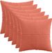 vidaXL Kussensloop 6 stuks ALMELO Rood-oranje 45 x 45 cm corduroy
