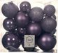 Decoris Kaemingk B.V. 52x stuks kunststof kerstballen heide lila paars 6-8-10 cm - Onbreekbare plastic kerstballen