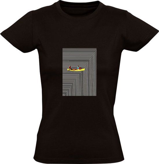 Sol's Optische illusie Dames T-shirt Zwart 4XL