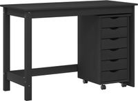 vidaXL - Bureau en rolkast set MOSS 2 st Zwart