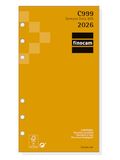 Finocam Agenda Classic 2026, weekoverzicht, liggend formaat, januari - december (12 maanden), jaarplanner C999, met 6 gaten, Spaans