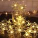 Guirlande lumineuse fleurs, 20 LED, 3 mètres, pile, lumière blanc chaud
