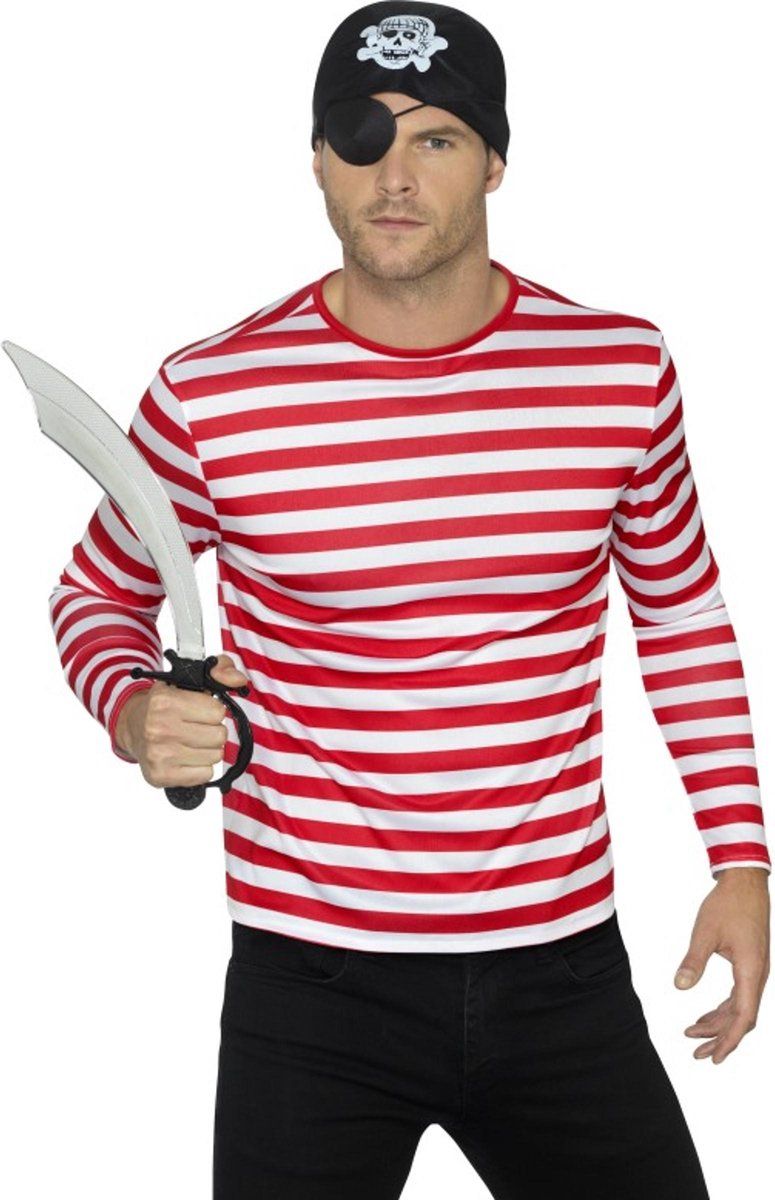 Smiffys Stripy T-Shirt - Polyester - EAN: 5020570404775