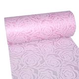 Dekoflor Tafelband, tafelloper, tafeldecoratie, uniek rozendesign (waterbestendig, lotuseffect, fluweelachtig oppervlak, 25 m rol, 30 cm breed, 100% nylon), roze