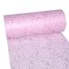 Dekoflor Tafelband, tafelloper, tafeldecoratie, uniek rozendesign (waterbestendig, lotuseffect, fluweelachtig oppervlak, 25 m rol, 30 cm breed, 100% nylon), roze