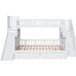 Lit superposé pour enfants 90x200/140x200 cm avec toboggan et tiroirs, blanc