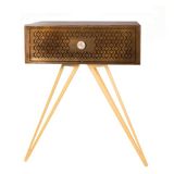 Arti & Mestieri Tafel, karamel en transparant goud, 70 x 35 x 80 h