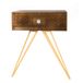 Arti & Mestieri Tafel, karamel en transparant goud, 70 x 35 x 80 h