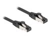 Delock Câble réseau RJ45 Cat.8.1 S/FTP 15 m jusqu'à 40 Gbit/s noir