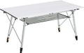 Outsunny table de pique-nique en aluminium, 120x70x73 cm, gris.