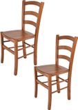 t m c s Tommychairs Venice - Eetkamerstoelen - Set van 2 - Kersenhout