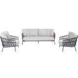 4 Seasons Outdoor 4 Seasons Calpi stoel-bank loungeset - 3-delig