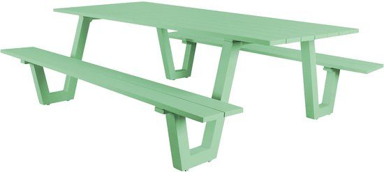 Thuishout Sens-Line Picknicktafel London Mint Groen Aluminium - 180 cm