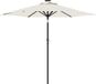 vidaXL Parasol met LED's en stalen paal 225x225x212 cm wit