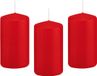 Trend Candles Bougie cylindrique/bougie pilier - 10x - rouge - 6 x 12 cm - 40 heures de combustion