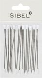 Sibel Metal Setting Roller Pins Long 70mm 20 pièces Noir