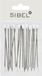 Sibel Metal Setting Roller Pins Long 70mm 20 pièces Noir