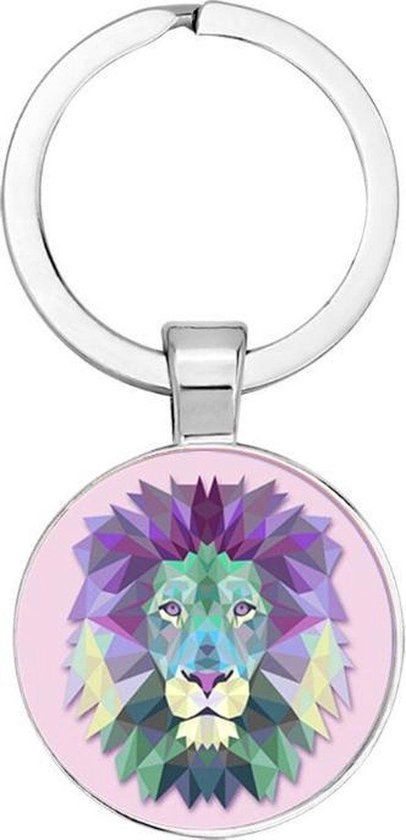 Akyol - Leeuw Sleutelhanger - Unisex - Wit/Zwart