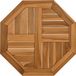 vidaXL Tafelblad achthoekig 50x50x2,5 cm massief teakhout