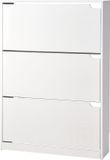 Vevor meuble à chaussures avec 3 portes abattantes, blanc
