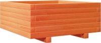 vidaXL Plantenbak 60x60x26,5 cm massief grenenhout wasbruin
