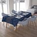 Bonamaison Tafelkleed, Anti-Mold, Sneldrogend, Waterdicht, 100% Polyester Tafellaken, Blauw, 140 x 200 Cm