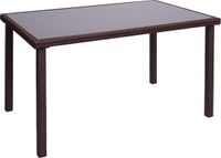 MCW Poly-rattan Balkontafel - 120x75cm - Bruin