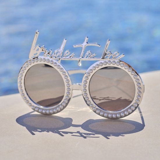Ginger Ray - Bril Bride to Be - zilver met parels