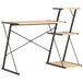 VidaXL Bureau met schap 116x50x93 cm zwart en eikenkleurig