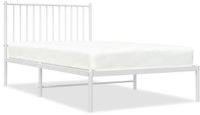 vidaXL Bedframe met Hoofdbord Metaal Wit 100x190 cm