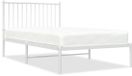 vidaXL Bedframe met Hoofdbord Metaal Wit 100x190 cm